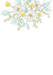 シンプルなお花のイラスト