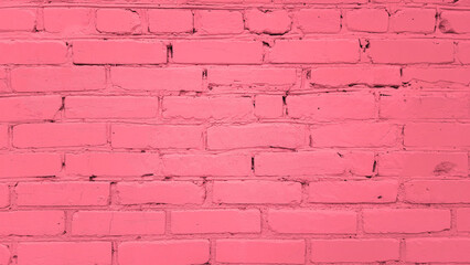 The texture of the brickwork is pink.