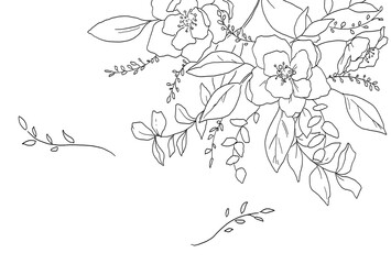 シンプルなお花のイラスト