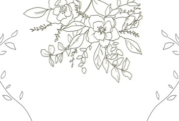 シンプルなお花のイラスト