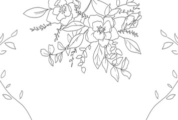 シンプルなお花のイラスト