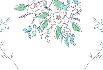 シンプルなお花のイラスト