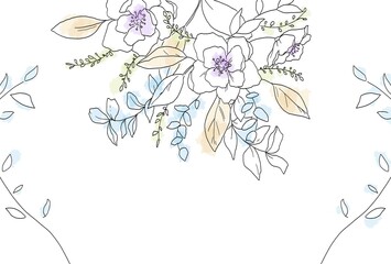シンプルなお花のイラスト