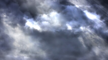 Green Lightning Thunderstorm and Ominous Clouds - Abstract Background Texture