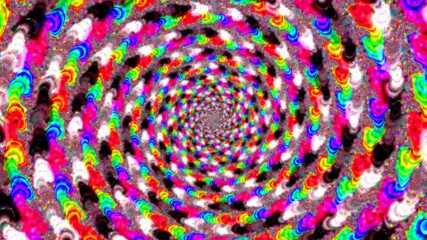Colorful Psychedelic Swirling Tunnel from Mandelbrot Fractal Geometry - Abstract Background Texture