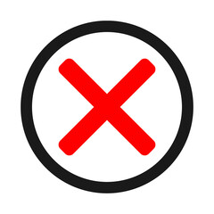 Cancel symbol, web icon, vector