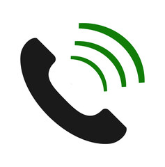 Handset symbol, web icon, vector