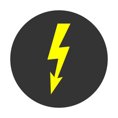 High voltage symbol, web icon, vector