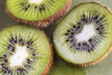 Kiwi fruit on a black background kiwi fruit