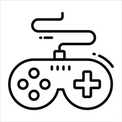 gamepad line vector Icon. that can be easily modified or edit