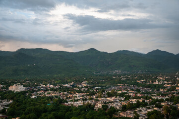 Fototapeta na wymiar view of the city of Islamabad, unique angle
