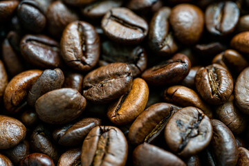 Coffee Beans. Toasted coffe beans texture