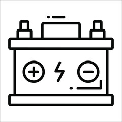 Battery line vector Icon. that can be easily modified or edit
