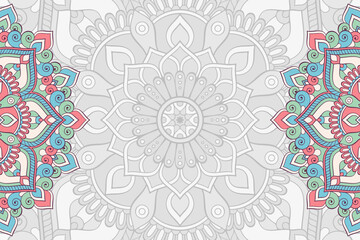 Vector ornamental background with mandala - 431195543