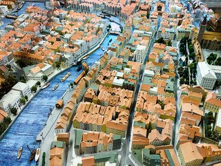 Fototapeta premium KALININGRAD, RUSSIA .Historical model of the city of Kaliningrad