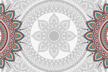 Vector ornamental background with mandala - 431196557
