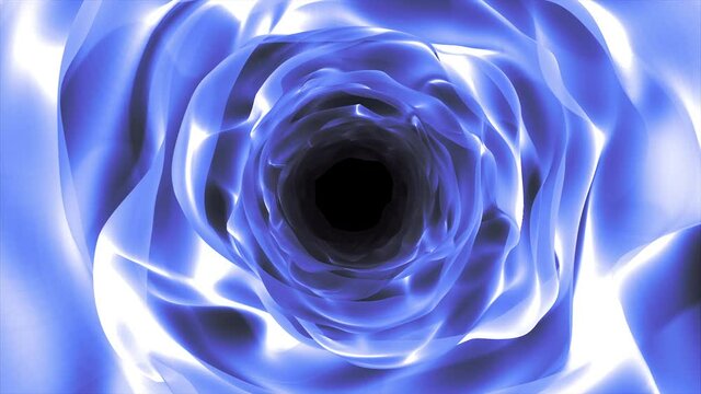 Seamless loop animation. A journey through the lapis blue Ice cave/tunnel