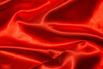 Fototapeta na wymiar Close up abstract and luxury red cloth background