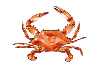 crab isolated on white background © yoori