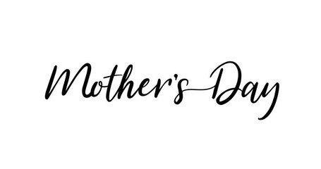 Happy Mother's Day. Animation mother day. Mother day animated. Animation 4k for women's day, shop, discount, sale, flyer, decoration. Lettering style.