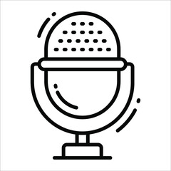 mic line vector Icon. that can be easily modified or edit