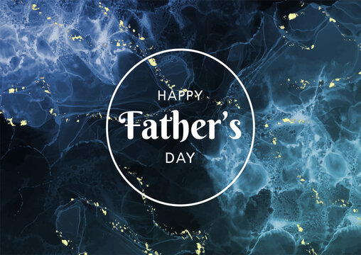 Fathers day background with alcohol ink design