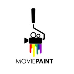 movie paint logo template design vector