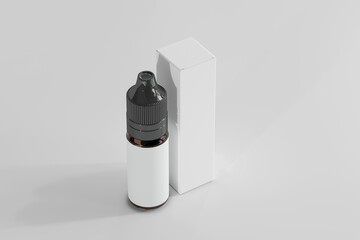 Unicorn Dropper Bottle and Box 3D Rendering