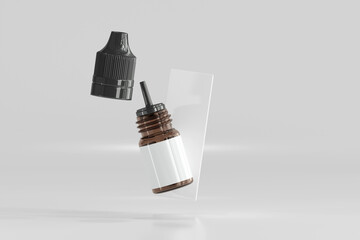 Unicorn Dropper Bottle and Box 3D Rendering
