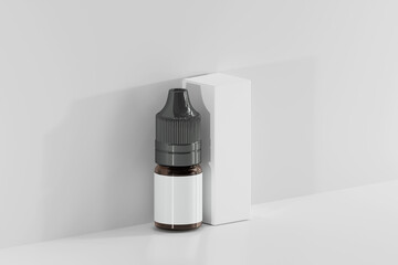 Unicorn Dropper Bottle and Box 3D Rendering