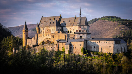Fototapeta na wymiar Famous Castle Vianden in Luxemburg - travel photography