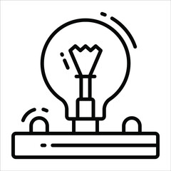 Bulb line vector Icon. that can be easily modified or edit
