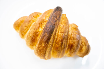  baked butter croissant background