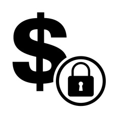 Dollar money symbol, business cash icon, save currency bank sign, vector illustration isolated background