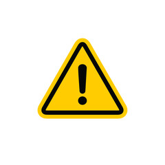 Danger sign. Square, triangular, round format. Exclamation point. Hazard warning attention sign with exclamation mark symbols. Flat yellow, red, black vector. Risk sign. Внимание! Опасность!