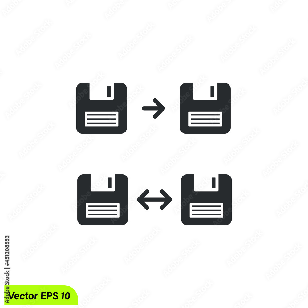 Poster data transfer icon vector illustration simple design element