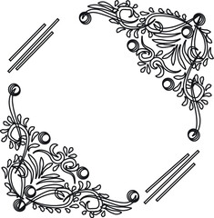 frame with flowers coloring page