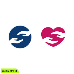 hand care icon symbol logo template simple design element