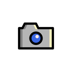 Camera User Interface Outline Icon Logo Vector Illustration.