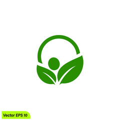 healthy human shape logo template