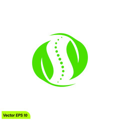 chiropractic logo concept, backbone symbol