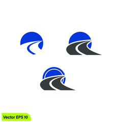 Fototapeta premium asphalt road icon vector