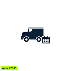 truck schedule icon symbol