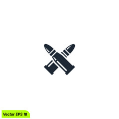 bullet icon ammunition symbol simple design element