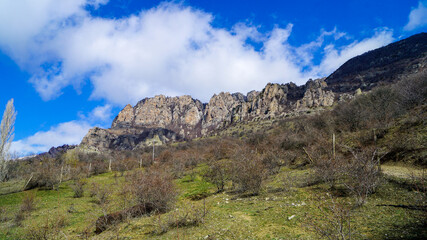 Fototapeta na wymiar Spring mountains of Crimea