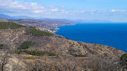 Fototapeta na wymiar Spring mountains of Crimea
