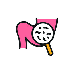 Dysbiosis color line icon. Isolated vector element. Outline pictogram for web page, mobile app, promo