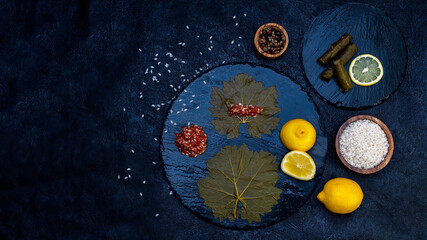 Stuffed grape leaves ,the leaves of the grapevine plant, are used in the cuisines of a number of cultures.stuffed with a mixture of rice, meat, and spices