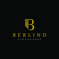 Creative initial latter B (Berlind) Firm Monogram Logo tamplate 