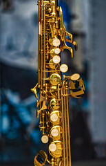 Obraz premium Goldenes Saxophon
